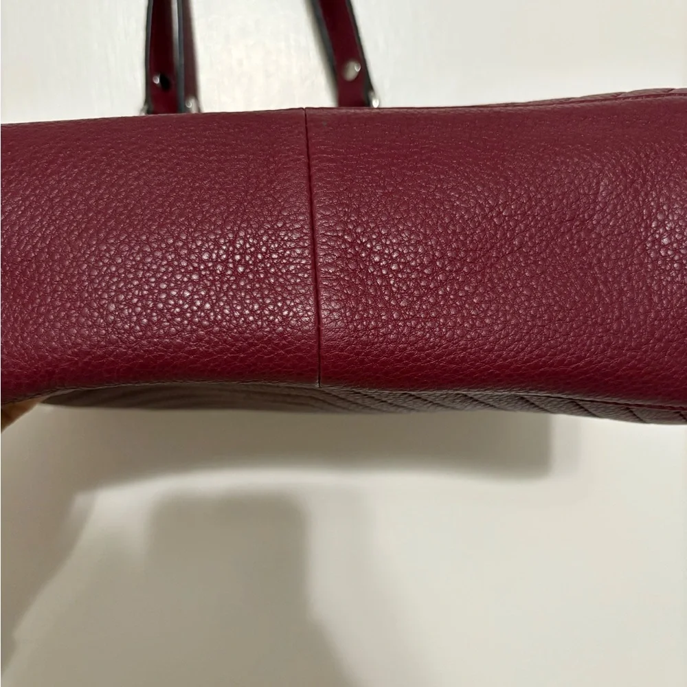 Karl Lagerfeld Deep Red Chevron Shoulder Bag